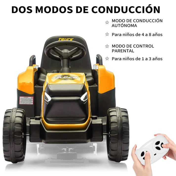 Tractor eléctrico con dos modos de conducción