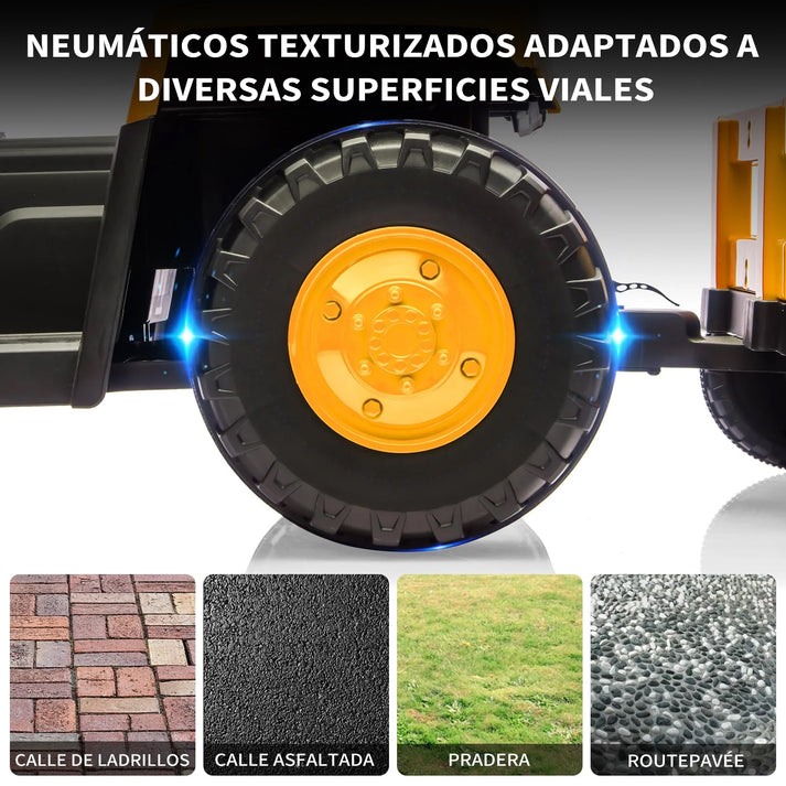 Tractor eléctrico con batería potente